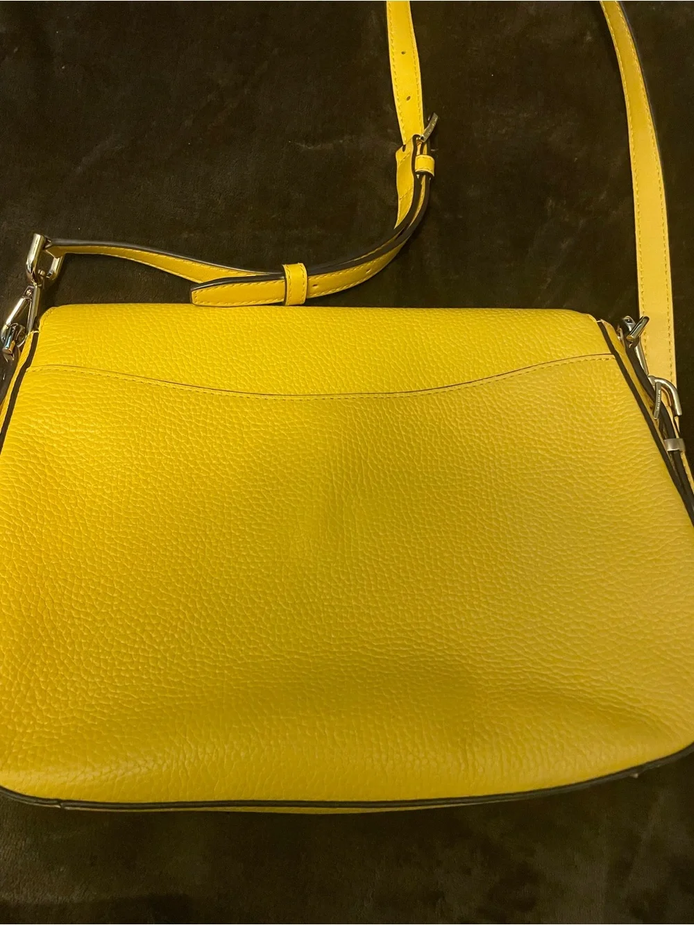 Michael Kors Bright Yellow Pebble Leather Crossbody. New without tags.